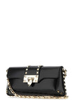 Valentino Garavani Women Black Leather Rockstud Shoulder Bag