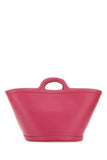 Marni Women Dark Pink Leather Small Tropicalia Handbag