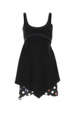 Versace Women Black Acetate Blend Mini Dress