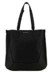 Alexander Mcqueen Men Black Leather Medium Edge Shopping Bag