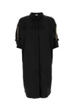 Loewe Women Black Satin Shirt Dress