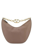 Valentino Garavani Women Antiqued Pink Leather Medium Hobo Vlogo Moon Shoulder Bag