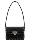 Valentino Garavani Women Black Leather Rockstud23 Shoulder Bagâ