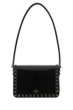 Valentino Garavani Women Black Leather Rockstud23 Shoulder Bagâ