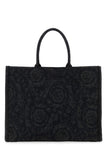 Versace Women Embroidered Fabric Big Athena Shopping Bag