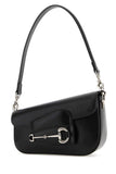 Gucci Women Black Leather Mini Gucci Horsebit 1955 Handbag