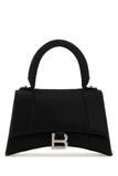 Balenciaga Women Black Satin Small Hourglass Handbag