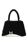 Balenciaga Women Black Satin Small Hourglass Handbag