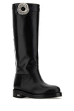 Mach&Mach Women Black Leather Galaxy Riding Boots