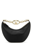Valentino Garavani Women Black Leather Small Hobo Vlogo Moon Handbag