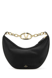 Valentino Garavani Women Black Leather Small Hobo Vlogo Moon Handbag