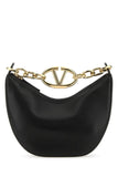 Valentino Garavani Women Black Leather Small Hobo Vlogo Moon Handbag