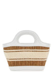 Marni Women Two-Tone Raffia And Leather Micro Tropicalia Summer Handbag