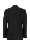 Burberry Men Black Wool Blend Blazer
