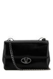 Valentino Garavani Women Black Leather Medium Vlogo Shoulder Bag