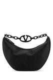 Valentino Garavani Women Black Leather Hobo Vlogo Moon Handbag