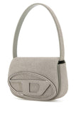 Diesel Women Light Grey Leather 1Dr Shoulder Bag