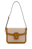 Valentino Garavani Women Two-Tone Canvas And Leather 9To5 Shoulder Bag