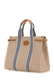 Valentino Garavani Men Two-Tone Canvas Antibes Shopping Bag