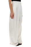 Givenchy Women White Poplin Wide-Leg Pant