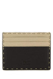 Fendi Men Two-Tone Leather Sellerie Card Holder