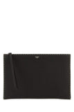 Fendi Men Dark Brown Leather Clutch
