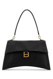 Balenciaga Women Black Leather Hourglass Shoulder Bag