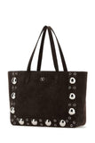 Valentino Garavani Women Brown Suede Nellcã´Te Shopping Bag