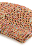 Valentino Garavani Men Multicolor Linen Blend Knitted Vlogo Signature Beanie Hat