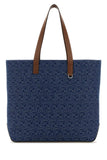 Fendi Men Embroidered Denim Shopping Bag