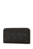Bottega Veneta Men Dark Brown Leather Intrecciato Wallet