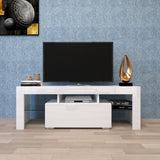Modern MDF TV Stand with LED Lighting - 51-Inch Entertainment Console