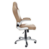 Techni Mobili High Back Executive Sport Race Office Chair, Camel, Flip-Up Arms