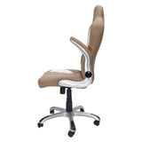 Techni Mobili High Back Executive Sport Race Office Chair, Camel, Flip-Up Arms