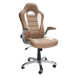 Techni Mobili High Back Executive Sport Race Office Chair, Camel, Flip-Up Arms