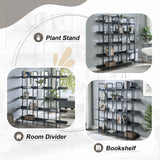 5 Tier Vintage Industrial Style Bookshelf