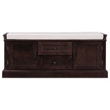 TREXM Storage Bench with 2 Drawers and 2 Cabinets