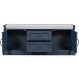 TREXM Storage Bench with 2 Drawers and 2 Cabinets