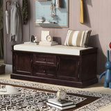 TREXM Storage Bench with 2 Drawers and 2 Cabinets