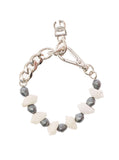 Dolce & Gabbana Women Silver-Colored Bracelet With Shell And Logo Charm In Brass Woman