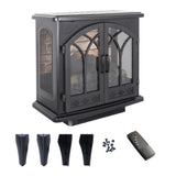 24 Inch 3D Flame Electric Infrared Quartz Fireplace Stove
