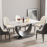 63" Modern Artificial Stone Dining Table