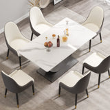 63" Modern Artificial Stone Dining Table
