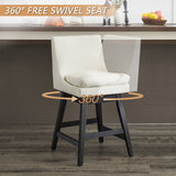 Upholstered Swivel Bar Stools Set of 2