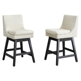 Upholstered Swivel Bar Stools Set of 2