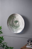 Silver Textured Oversized Disc Wall Decor Set of 3