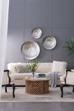 Silver Textured Oversized Disc Wall Decor Set of 3