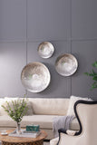 Silver Textured Oversized Disc Wall Decor Set of 3