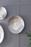 Silver Textured Oversized Disc Wall Decor Set of 3