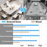 63" Modern Artificial Stone Dining Table